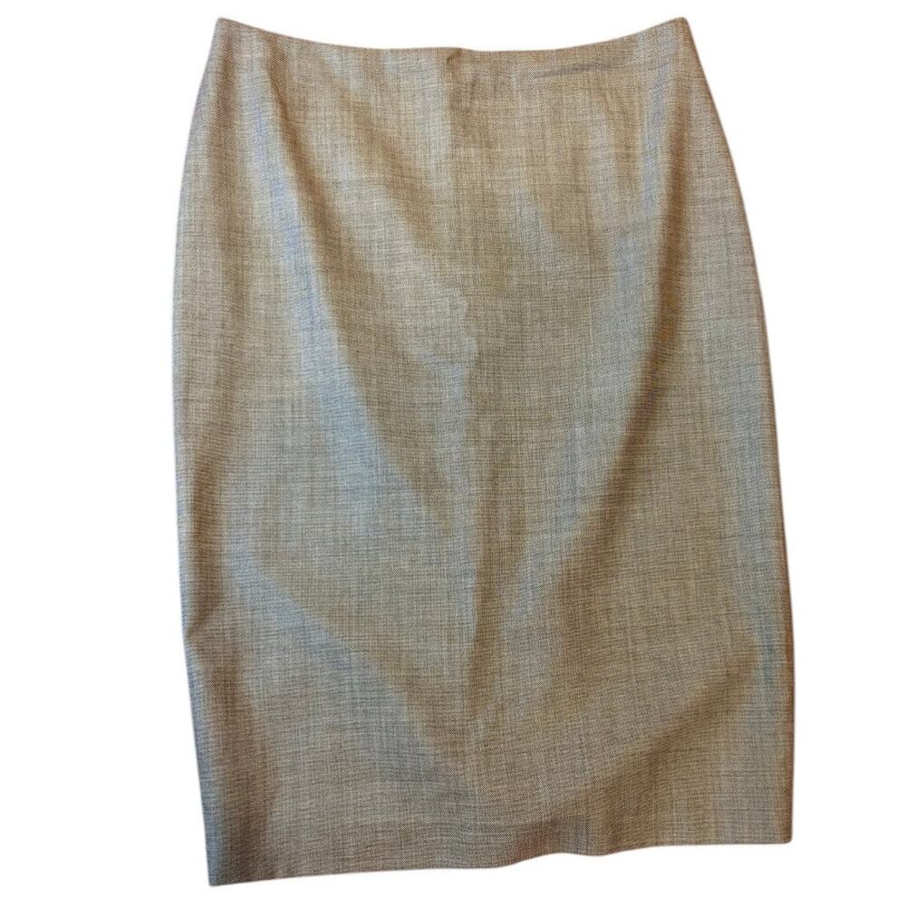 ST. JOHN COLLECTION Women's Size 4 Pencil Skirt Gray Grey Loro Piana Silk Wool